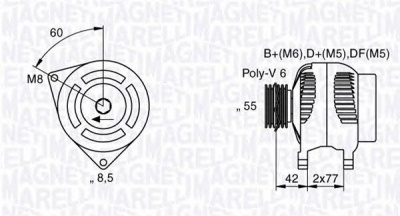 MAGNETI MARELLI 063533100540 -  Генератор